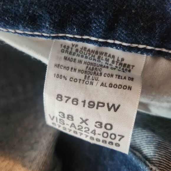 Rustler Mens Size 38x30 Dark Blue Rinse Relaxed Jeans - Picture 2 of 4